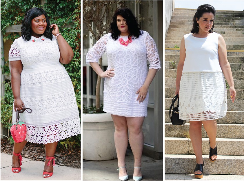 Vestido branco para hot sale gorda